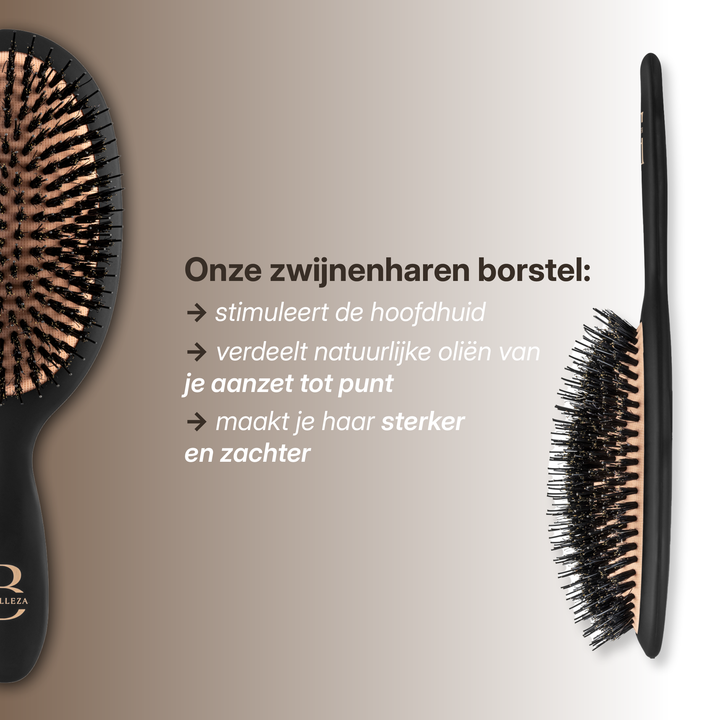 Boar Bristle Brush – Tegen Pluis, Voor Glans & Sterk Haar