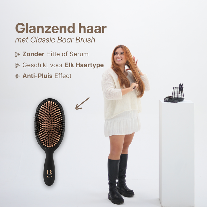 Boar Bristle Brush – Tegen Pluis, Voor Glans & Sterk Haar